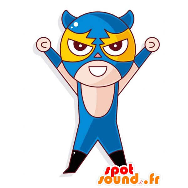 Purchase wrestler with blue. Wrestlers clipart mascot