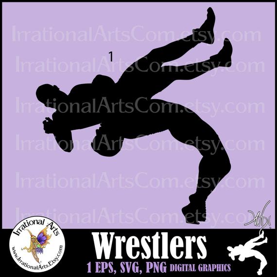 Wrestlers clipart silhouette. Silhouettes pose with png