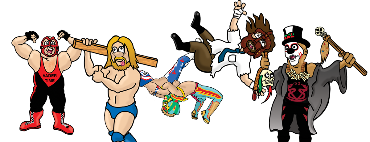 Wrestlers clipart wrestler mexican. Wrestling mishmash the history