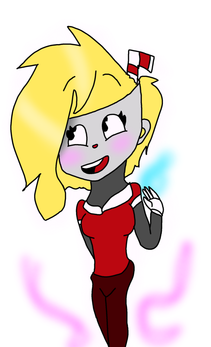 Female cuphead by lovie. Writer clipart quietly