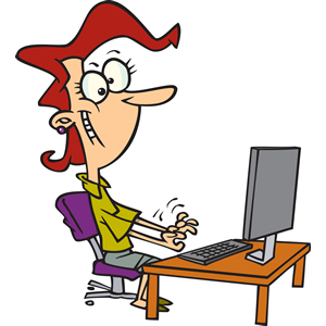 Writer clipart typing. On computer thewritestuffdotme 