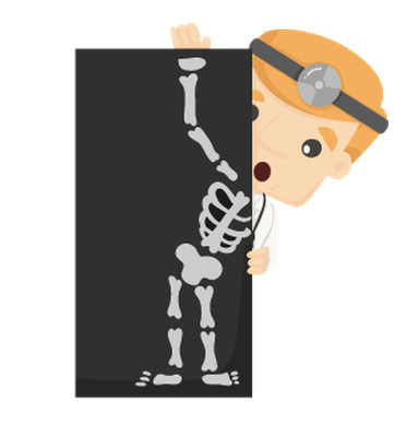 Xray clipart. Set of doctor characters