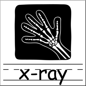 Clip art basic words. Xray clipart