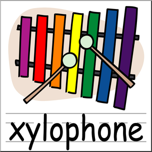 Xylophone clipart basic. Clip art words color