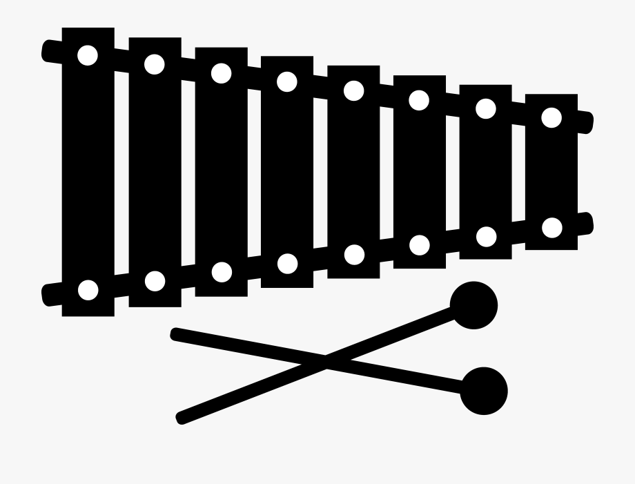 Xylophone clipart intrument. Percussion by bnp black