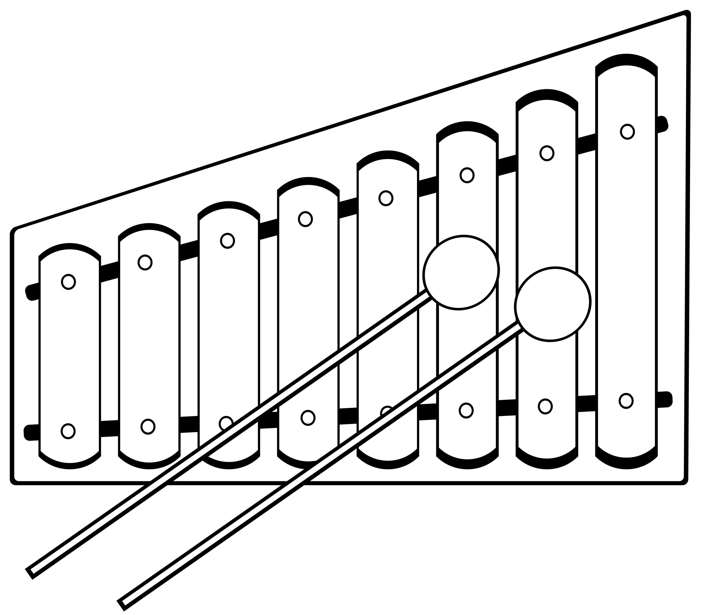 Big image png. Xylophone clipart outline