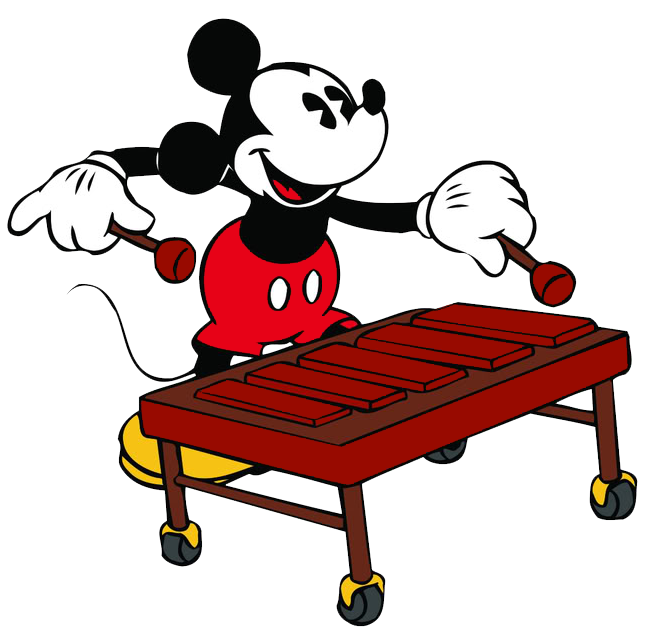 Xylophone clipart xlophone. Mickey mouse music classic