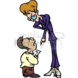 A scolding her royalty. Yelling clipart angry teacher student