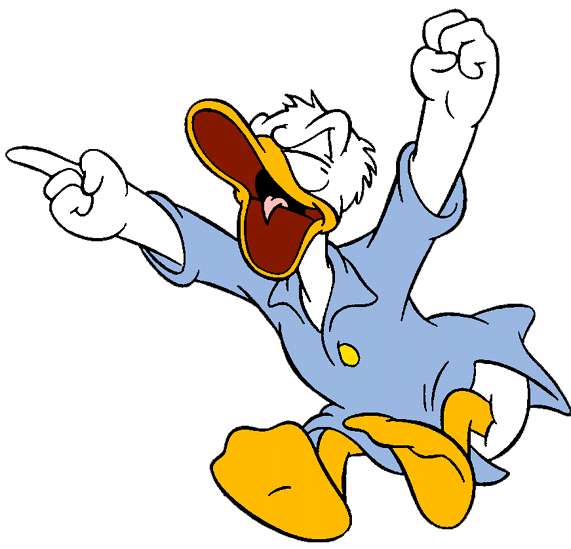 Yelling clipart screamed. Donald duck clip art