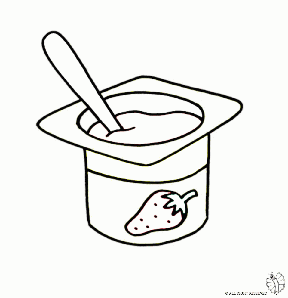 Yogurt clipart colouring page. Coloring ideas extraordinary dairy