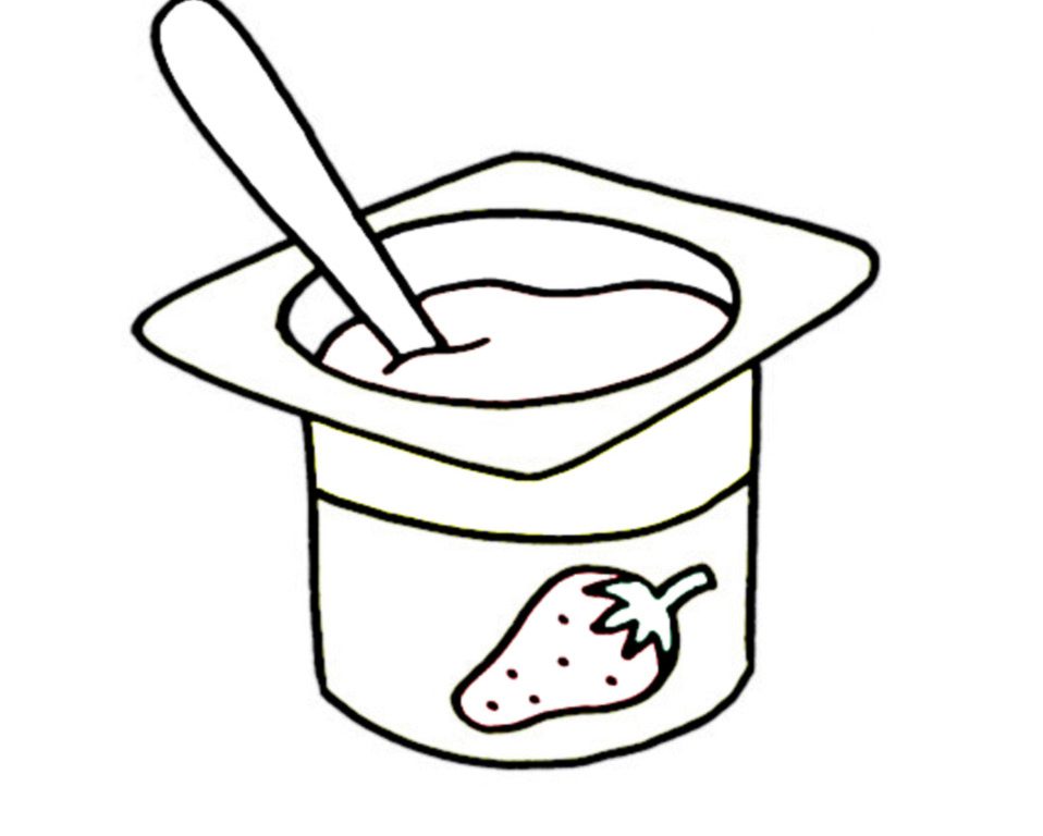 Yogurt clipart drawn. Drawing free download best
