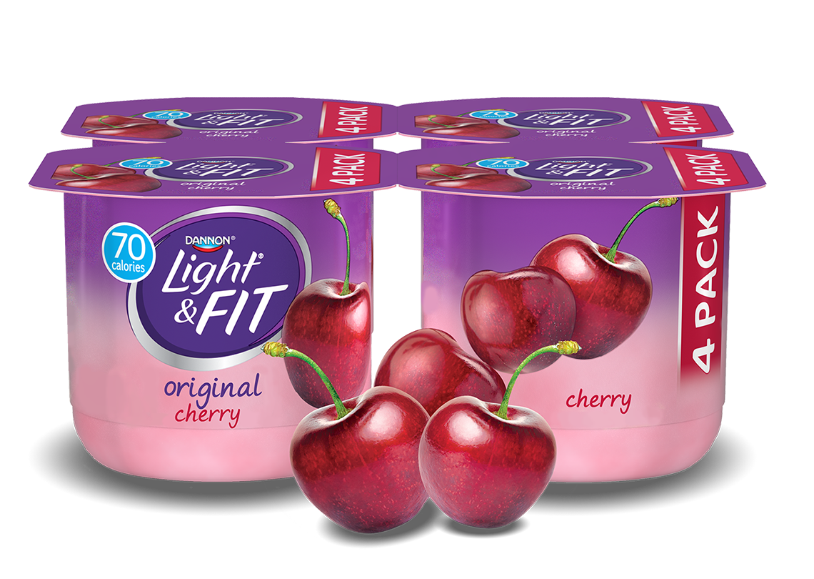 Yogurt clipart low fat yogurt. Cherry nonfat light fit