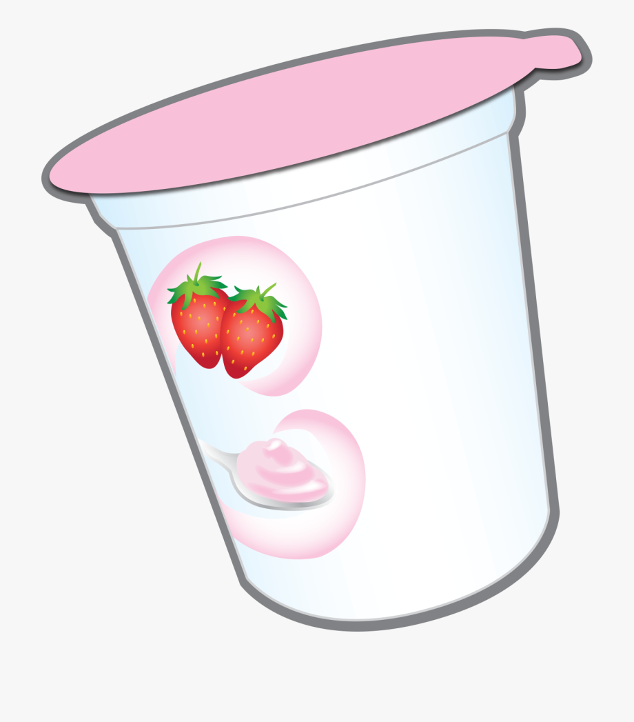 Yogurt clipart strawberry yogurt. Cup of with nutrition