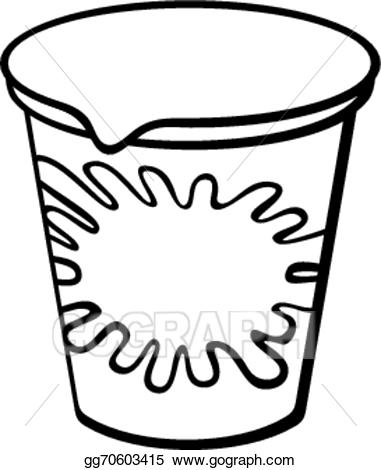 Vector illustration plastic for. Yogurt clipart yogurt container