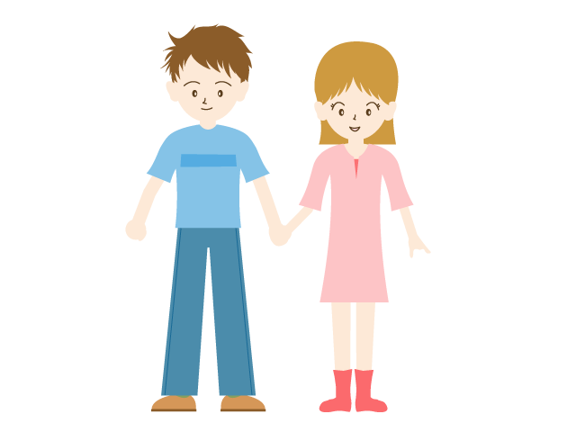 Free people material illustration. Young clipart dating couple