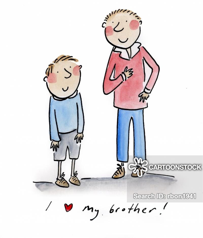 Older cartoons and comics. Young clipart tall brother