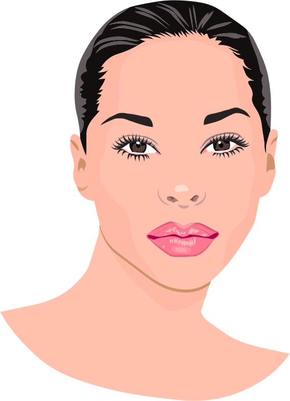Pretty portrait medium image. Young clipart young lady