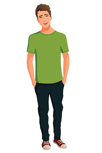 Cartoon illustration of a. Young clipart young male