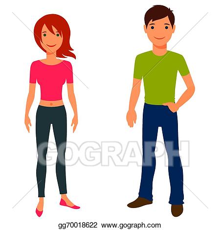 Eps illustration cute stylish. Young clipart young person