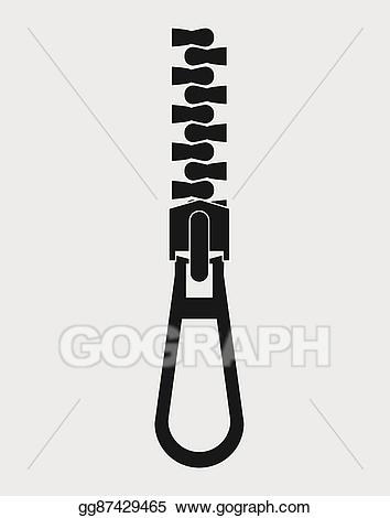 Zipper clipart cloth. Vector illustration zip one