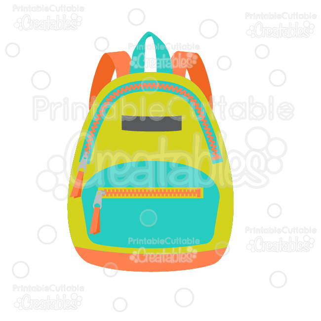 School backpack svg cut. Zipper clipart yellow