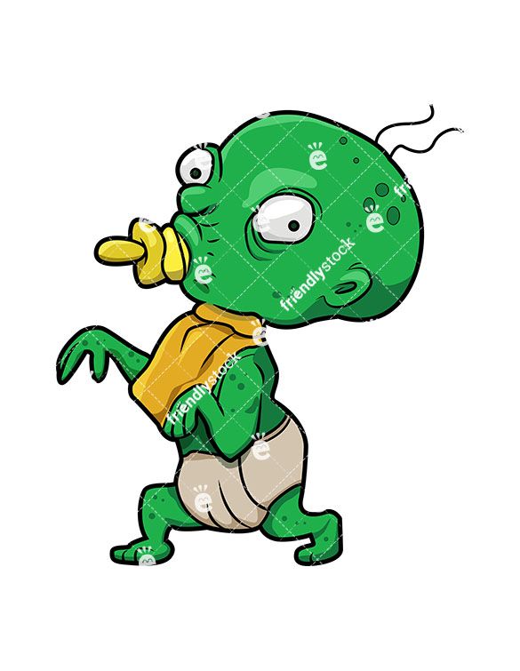 Funny with pacifier and. Zombie clipart cartoon baby