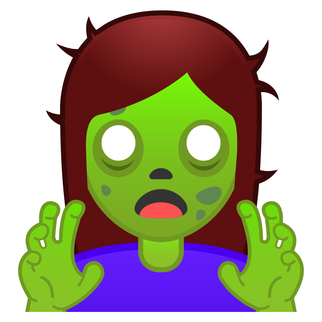 Woman icon noto emoji. Zombie clipart female zombie