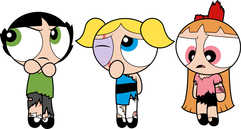 Zombie clipart group zombie. Ppg apocalypse au first