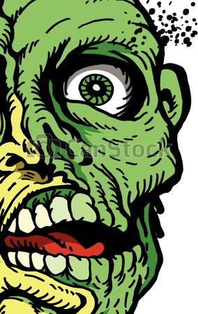 Zombie clipart horror. Vectors illustration of scary