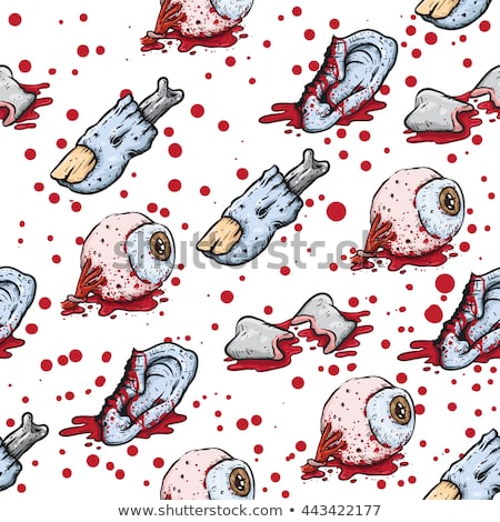 Zombie clipart parts. Horror seamless pattern body