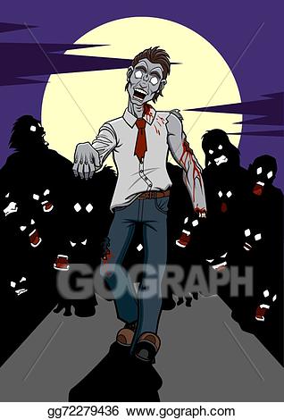 Zombie clipart zombie apocalypse. Vector stock clip art