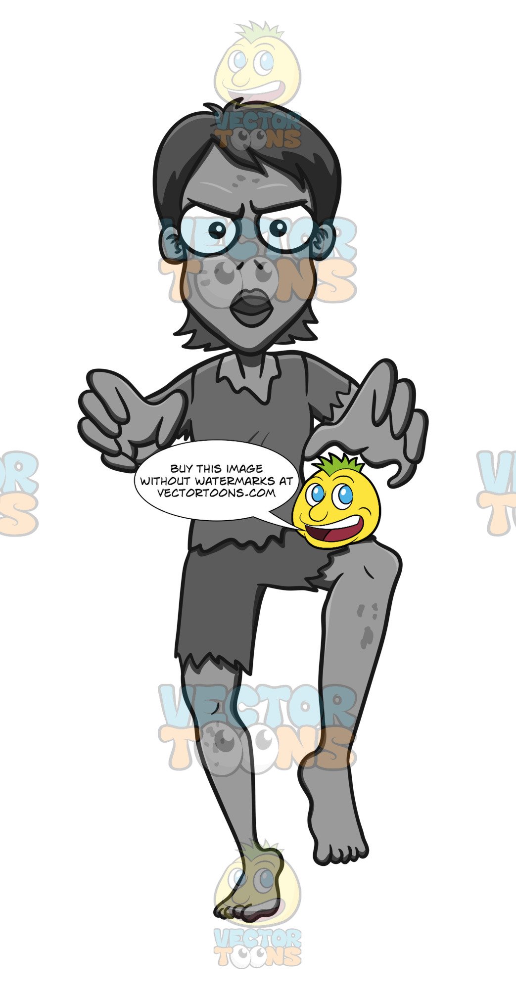 Zombie clipart zombie lady. Ready to frighten the
