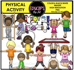 Physical Activity Kids Clip Art {Educlips Clipart} by Educlips | TpT