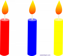 Holidays Birthday Candles Trio 1 Clipart - Sweet Clip Art