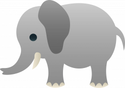 Grey Elephant Clipart
