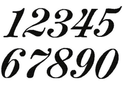 45 Fancy Numbers Clipart