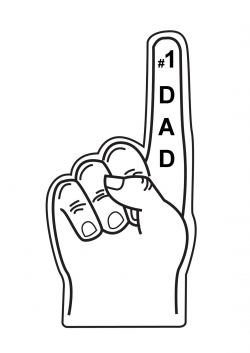 Best Photos of Number One Finger Template - 1 Dad Foam Finger ...