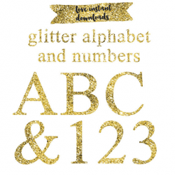 Glitter clipart number 1 - Pencil and in color glitter clipart number 1