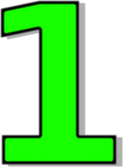 number 1 green - /signs_symbol/alphabets_numbers/outlined_numbers ...