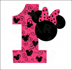 Minnie Mouse 1st Birthday INSTANT DOWNLOAD digital clip art :: My ...