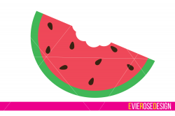 Watermelon Clipart and Cut File Set - Includes Layered SVG