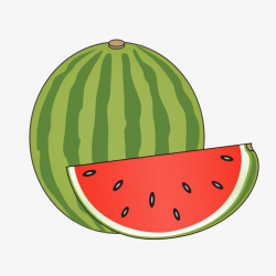 A Cartoon Watermelon, Cartoon, Watermelon, One PNG Image and Clipart ...