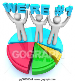 Clipart - We're number one - market share pie chart. Stock ...