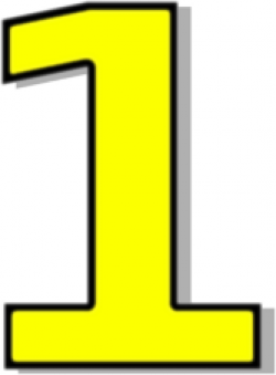 Number 1 Yellow Clip Art Download