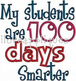 My Students are 100 days Smarter School Teacher by iloveappliques ...