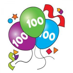 100th Day Printable Clipart | ClipArtHut - Free Clipart | 100 de ...