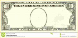 Dollar bill template facile concept blank clipart 1 100 on ...
