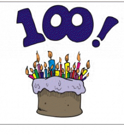 100th Birthday Cake Clipart