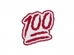 100 Points One Hundred Emoji Embroidered Iron On Patch FREE