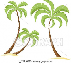 Vector Art - Palm tree isolated on white backgro. EPS clipart ...